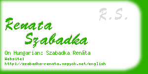 renata szabadka business card